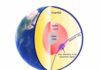 Seismic waves from earthquakes reveal changes in the Earth’s outer core The blue path illustrates a core-penetrating seismic wave moving through a region in the outer core, where the seismic speed has increased because a low-density flow has moved into the region. Credit: Ying Zhou