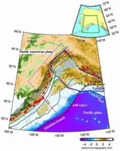 Tectonic map of the Alaska subduction zone