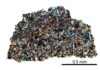 One more clue to the Moon’s origin Thin section of NASA sample, LAP 02436, Lunar Mare Basalt containing indigenous noble gases. Image type: optical microscopy, cross-polarized light. (Image: ETH Zurich / Patrizia Will)