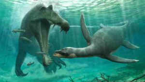 Plesiosaurus and spinosaurus may have both inhabited freshwater rivers