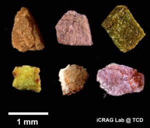 A selection of some of the rare earth artificial rocks produced by the team. Picture taken at the iCRAG Lab at Trinity College Dublin. Credit: Trinity College Dublin