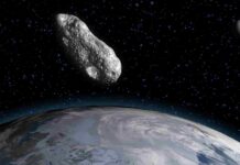 The largest meteorite impacts on Earth A depiction of an asteroid heading toward Earth, with the moon in the background. (Image credit: Juan Gartner via Getty Images)