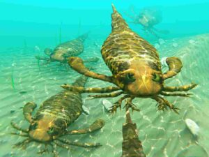 Giant sea scorpions once roamed the ancient Devonian sea 400 million years ago. Now, researchers are learning more about that world. Credit: Aunt Spray | Shutterstock.com
