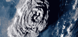 The Hunga Tonga–Hunga Haʻapai eruption as seen by Japan's Himawari-8 satellite on 15 January 2022. Top image: Eruption at 4:20 UTC (about 15 minutes into the eruption); Middle image: Eruption at 4:50 UTC (45 minutes into the eruption); Bottom image: Eruption at 5:40 UTC (1 hour 35 minutes into the eruption). Image credit: Simon Proud / STFC RAL Space / NCEO / JMA.