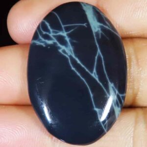 Natural Spiderweb Obsidian Cabochon 38.45 CT 26x39x4 mm Oval Gemstone Credit:Royalgems