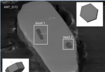 New research reveals connection between Earth’s atmospheric changes and mantle chemistry Oxidised apatite inclusions. Credit: Dr Hugo Moreira