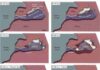 Early-stage subduction invasion Maps showing the evolution of the Gibraltar subduction zone from 30 million years ago to 50 million years into the future. From Duarte et al., 2024.
