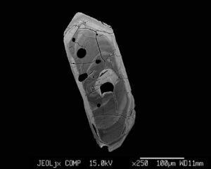 The zircon crystals we found in river sand and rocks from Finland have signatures that point towards them being much older than anything ever found in Scandinavia, while matching the age of Greenlandic rock samples. Photo: Andreas Petersson.