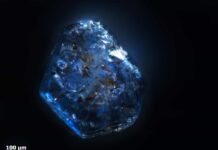 A blue miracle: How sapphires formed in volcanoes A sapphire from sediment in the Kyll, a river in the western Eifel. The crystal measures approximately 0.9 mm in diameter. | © Sebastian Schmidt