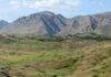 Oceanic plate between Arabian and Eurasian continental plates is breaking away The Zagros Mountains and sediments that have accumulated over millions of years along the depression at the base of the mountains. Photo: Renas Koshnaw