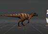 Digital reconstruction reveals 80 steps of prehistoric life An image from the reconstruction of the dinosaur's movements. Image: Dr A Romilio
