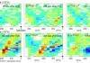 Thousands of sensors reveal 3D structure of earthquake-triggered sound waves Cross-section showing changes in electron density at different altitudes. Dashed lines show changes in vertical alignment. Credit: Fu et al., 2025