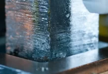 Scientists Find the First Ice Core From the European Alps That Dates Back to the Last Ice Age An ice sample on the melter during continuous ice core chemical analyses in the lab (credit: Sylvain Masclin).