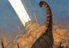 Dinosaurs were thriving when the asteroid struck Artist illustration of an alamosaurus. (Credit: Natalia Jagielska)