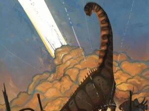 Artist illustration of an alamosaurus. (Credit: Natalia Jagielska) 