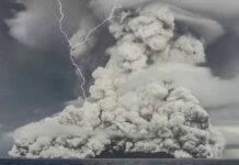 Scientists stunned: Volcano cleans up after itself by removing methane from the air The Hunga Tonga–Hunga Ha'apai-volcanic eruption on 15 january 2022. Image taken from a video of the eruption. Source: Tonga Geological Services