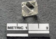 New deep diamond and barium minerals named after UBC researchers A diamond from the Colorado Wyoming kimberlites. Photo credit: Howard Coopersmith