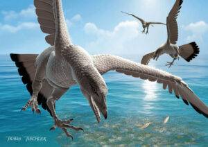 Life restoration of Tenuicruris piscanexum gen. et sp. nov. Credit: Artwork by Travis Tischler